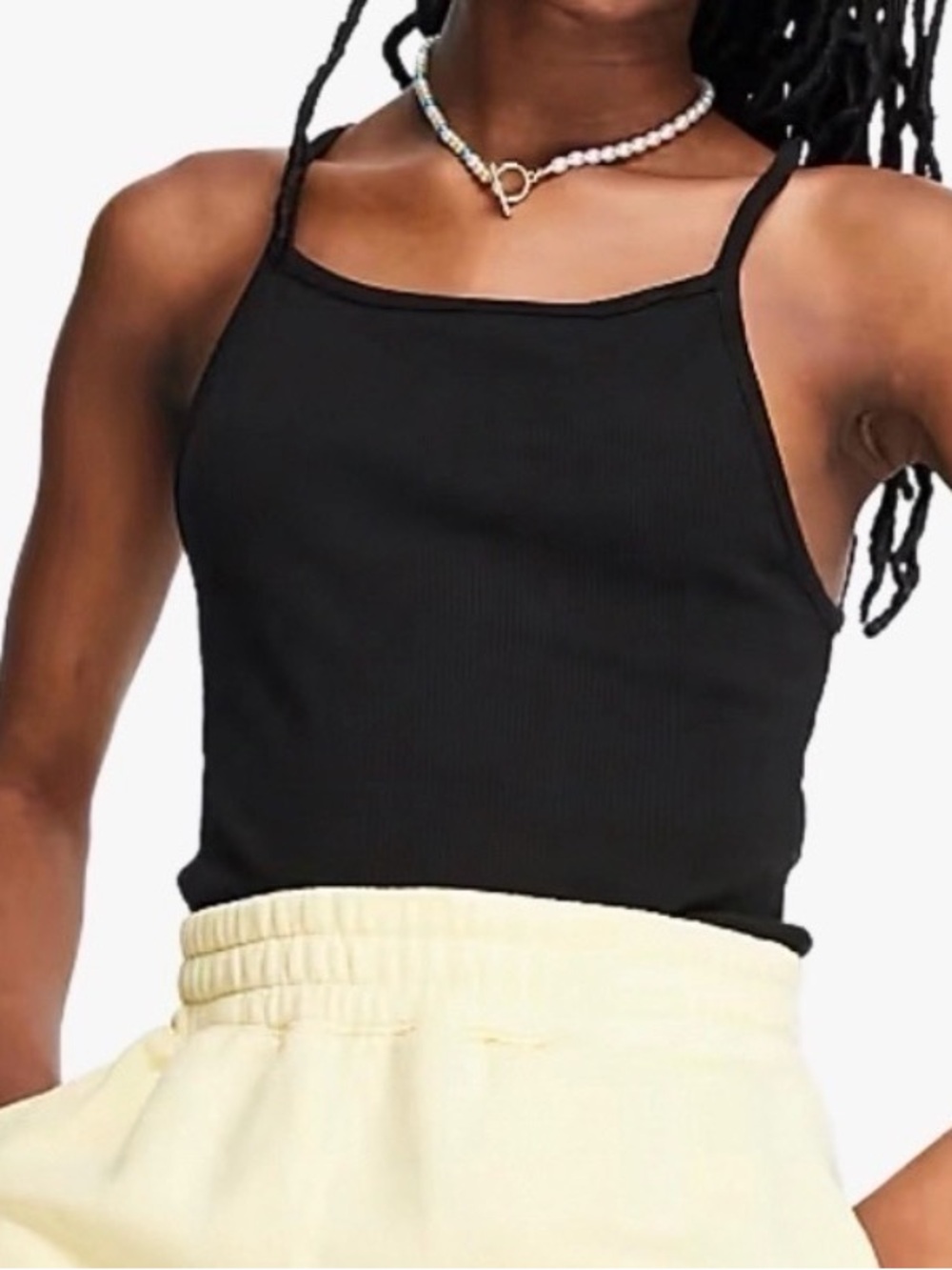 NWT Urban Bliss Ribbed Black Halter neck Bodysuit Size S